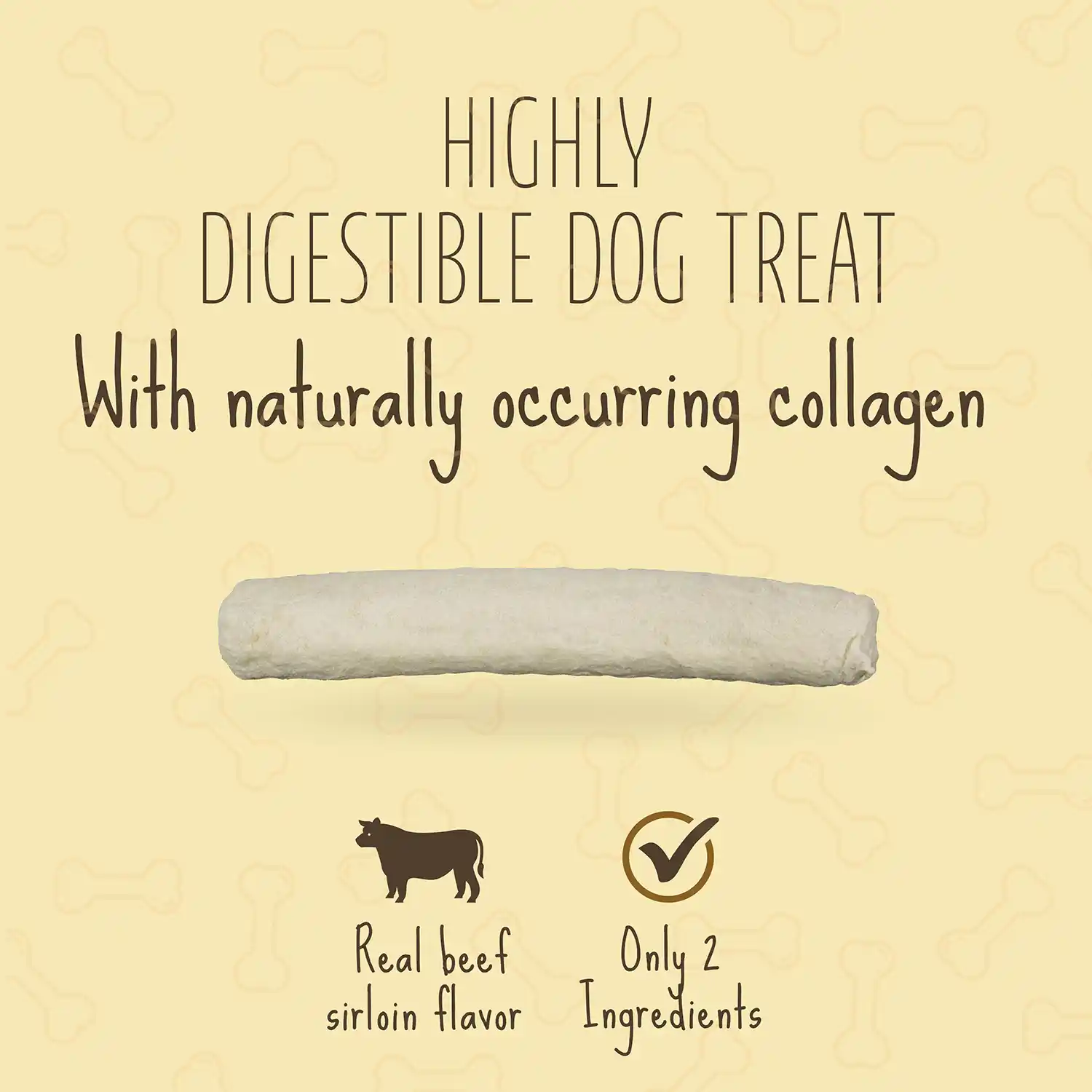 HIGHLY DIGESTIBLE DOG TREAT With naturally occurring collagen
