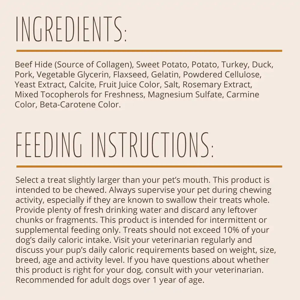 Ingredients and feeding linstructions.