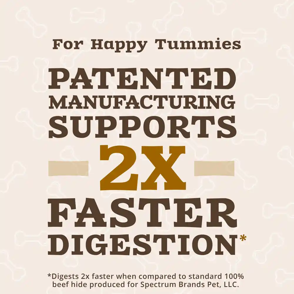 For happy tummies. Patented manufacturing supports 2x faster digestion.
