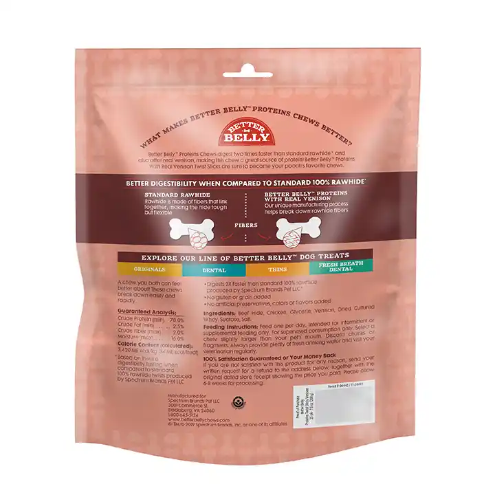 Proteins with Real Venison Twists Back