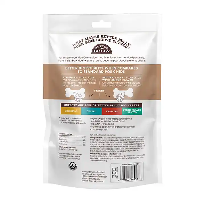 Pork Hide Twist Back