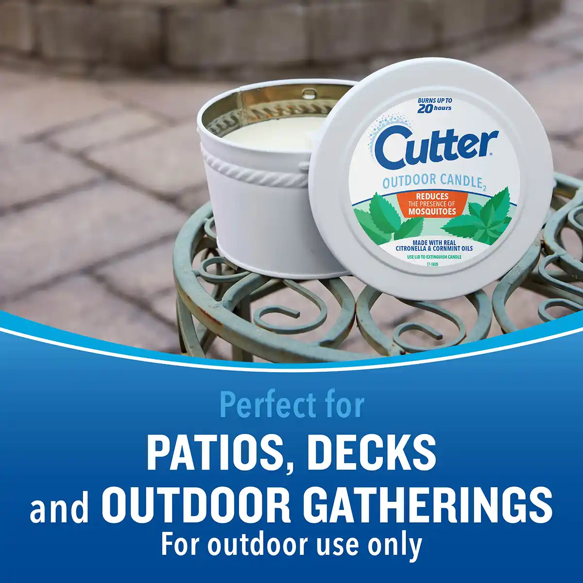 HG-97394 Outdoor Candle2 (White Rope), 11 oz - Perfect for Patios, Decks & Outdoor Gatherings (for outdoor use only)