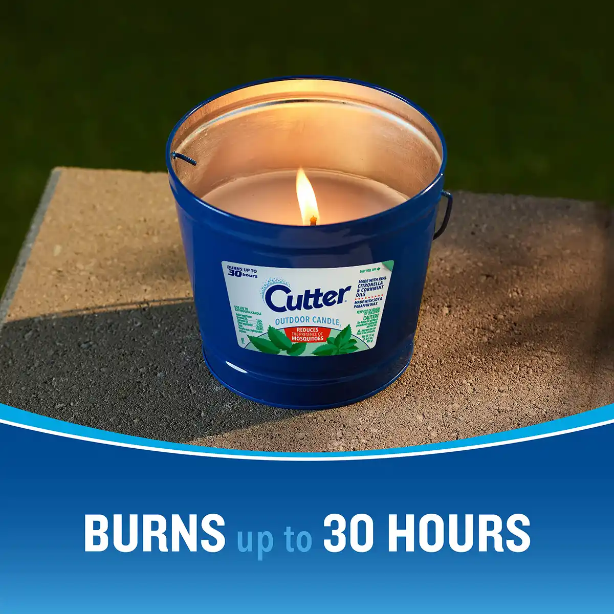 HG-97401 Outdoor Candle2 (Blue Bucket), 17 oz - Burns up to 30 Hours