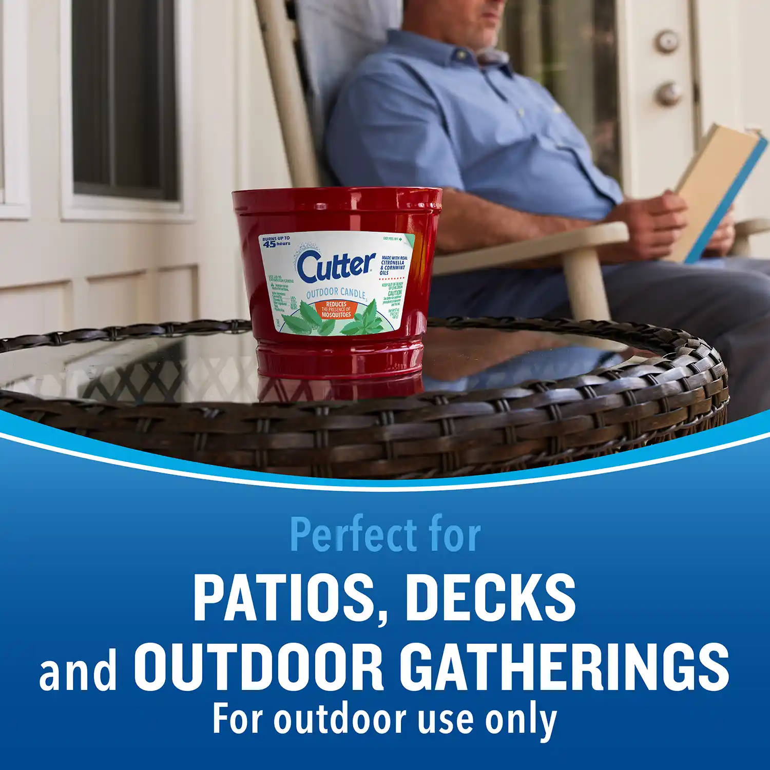 Perfect for PATIOS, DECKS and OUTDOOR GATHERINGS For outdoor use only