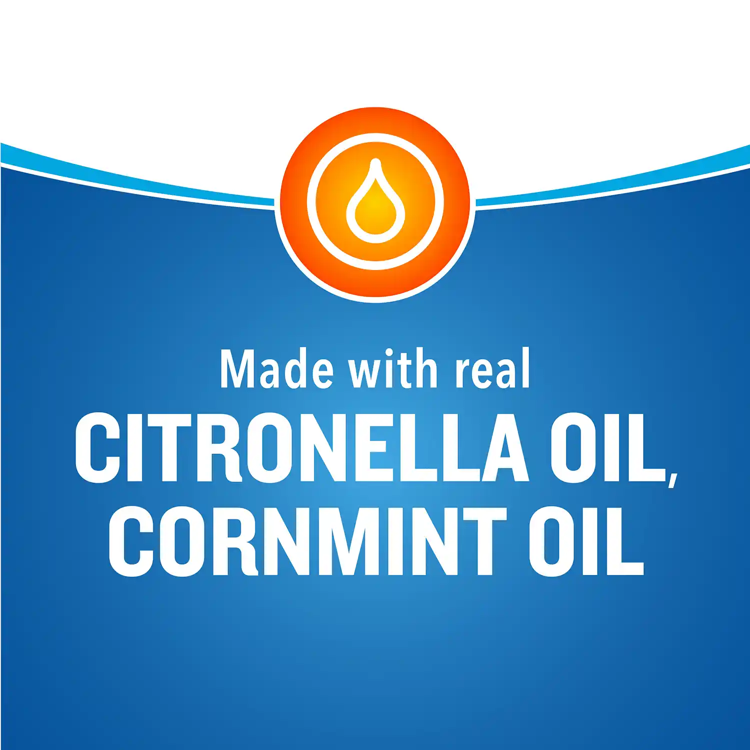 Made with real CITRONELLA & CORNMINT OILS