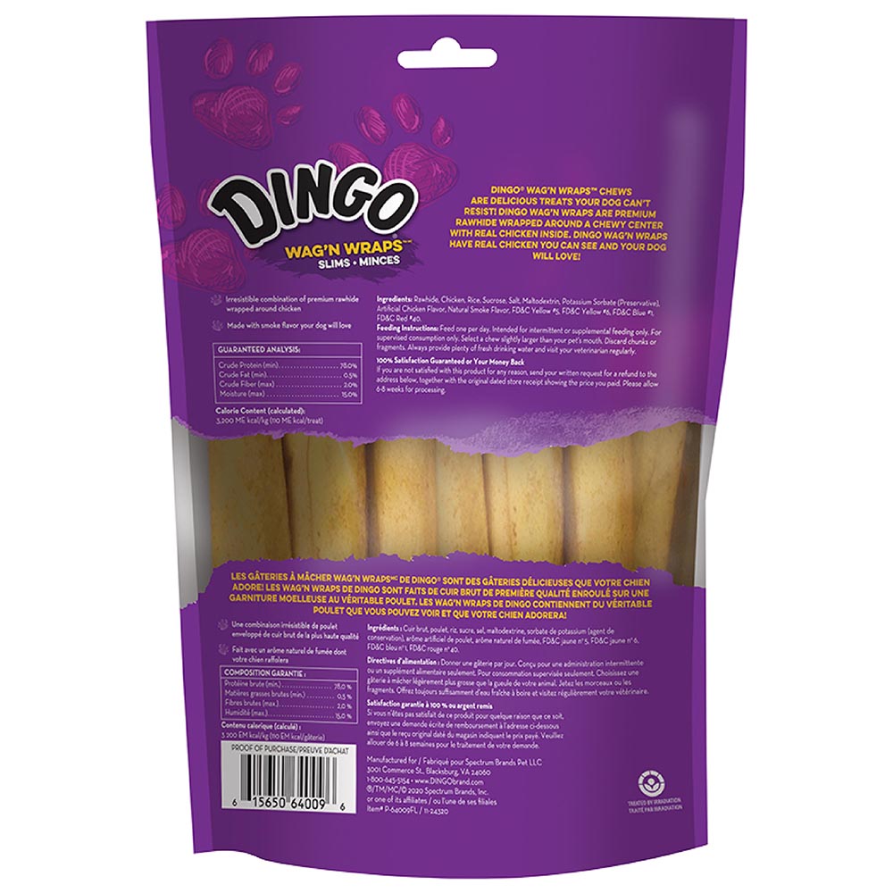 P-64009TFL-11 Wag’n Wraps™ Slims, 8 ct - Back Render