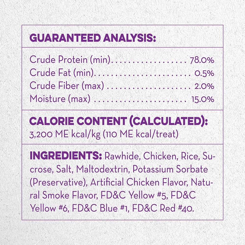 P-64009TFL-11 Wag’n Wraps™ Slims, 8 ct - Ingredients