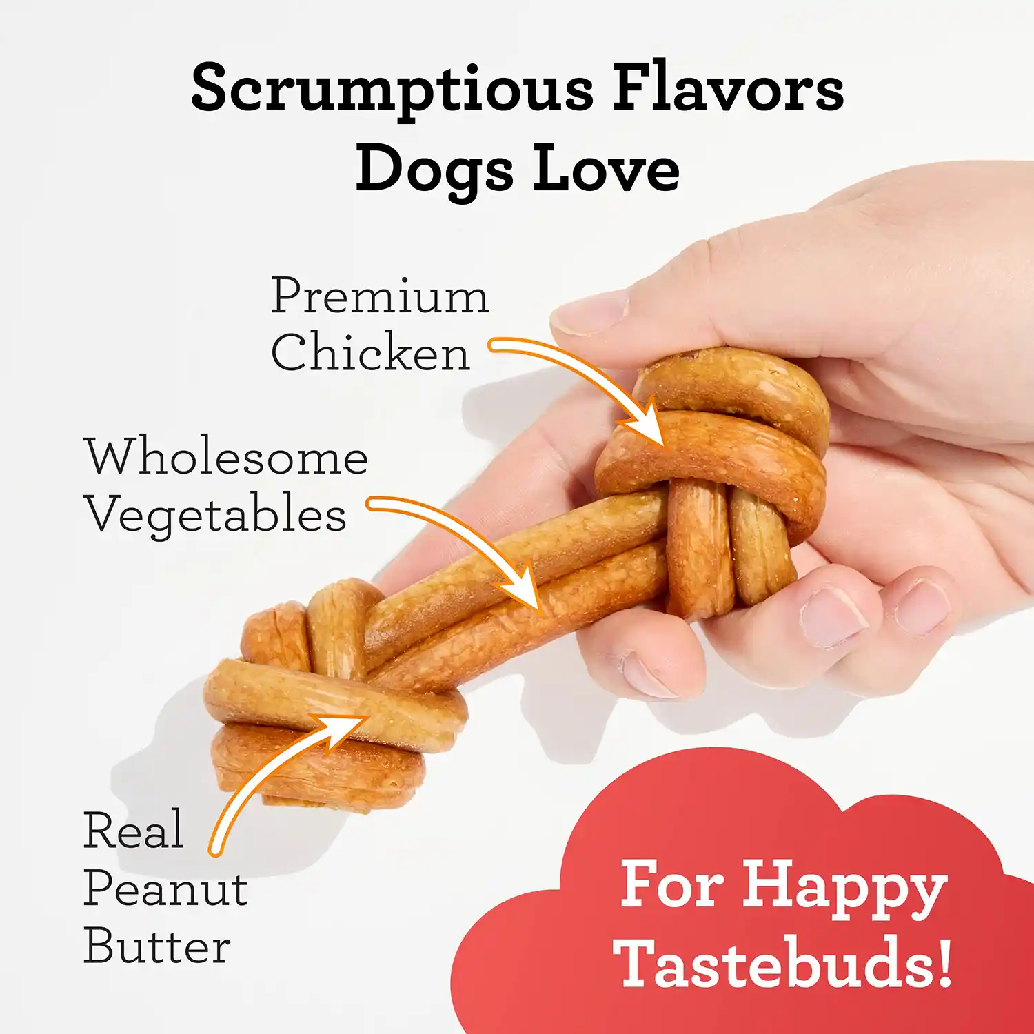Scrumptious Flavors Dogs Love Premium Chicken Wholesome Vegetables Real Peanut Butter
