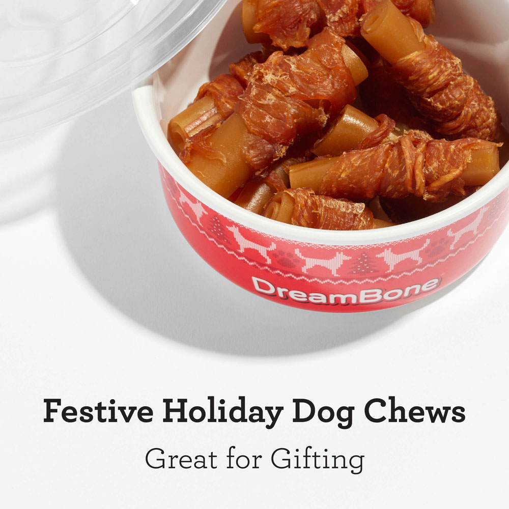Festive Holiday Dog Chews, great for gifting!