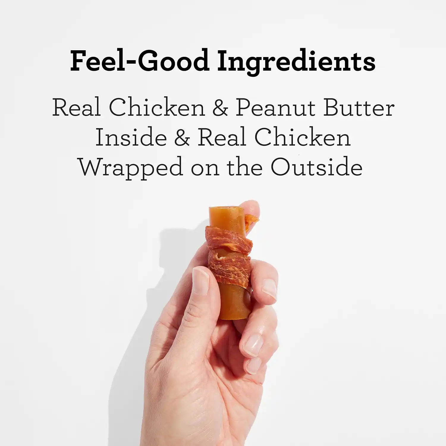 Feel-Good Ingredients Real Chicken & Peanut Butter Inside & Real Chicken Wrapped on the Outside