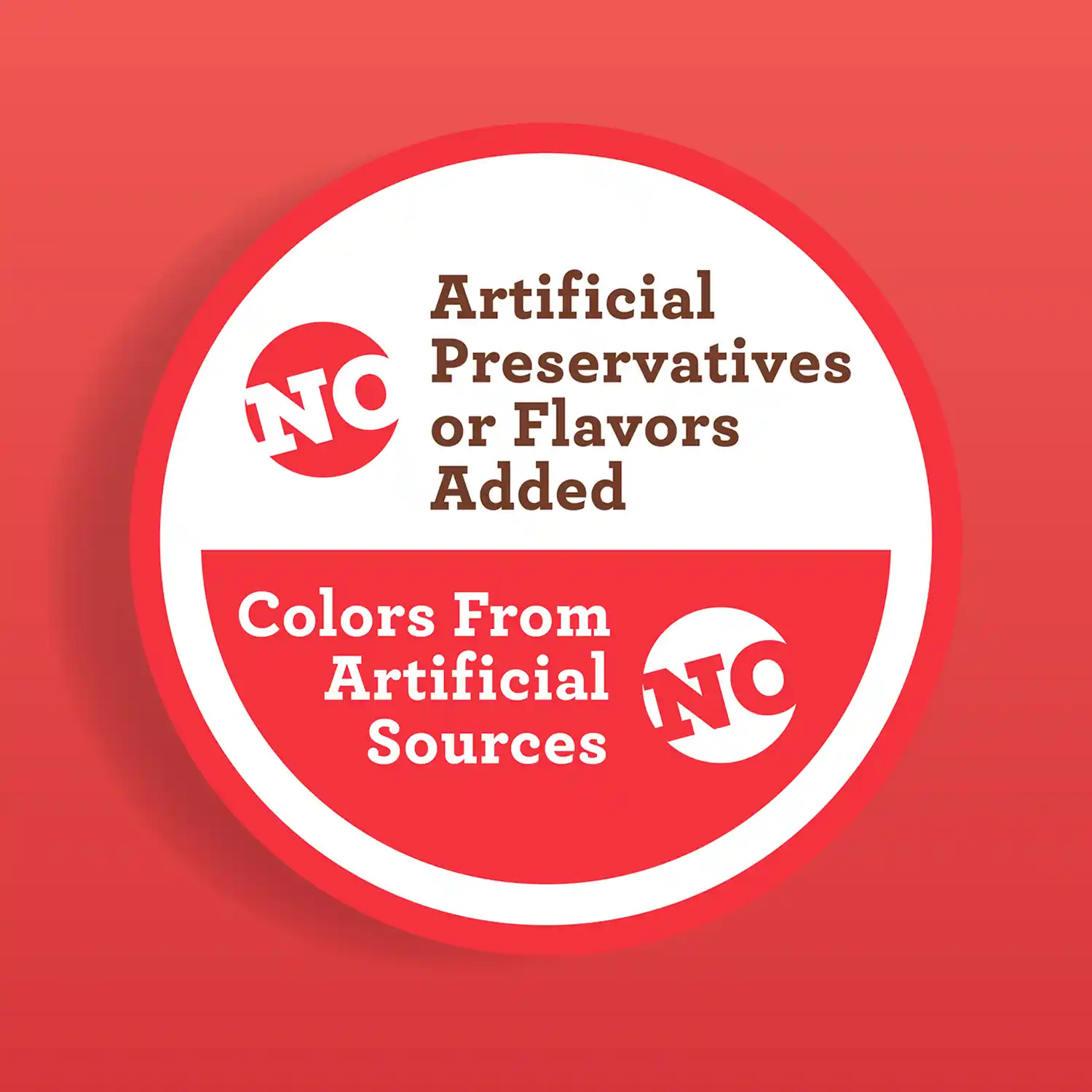 NO Artificial Preservatives or Flavors Added - NO Colors From Artificial Sources