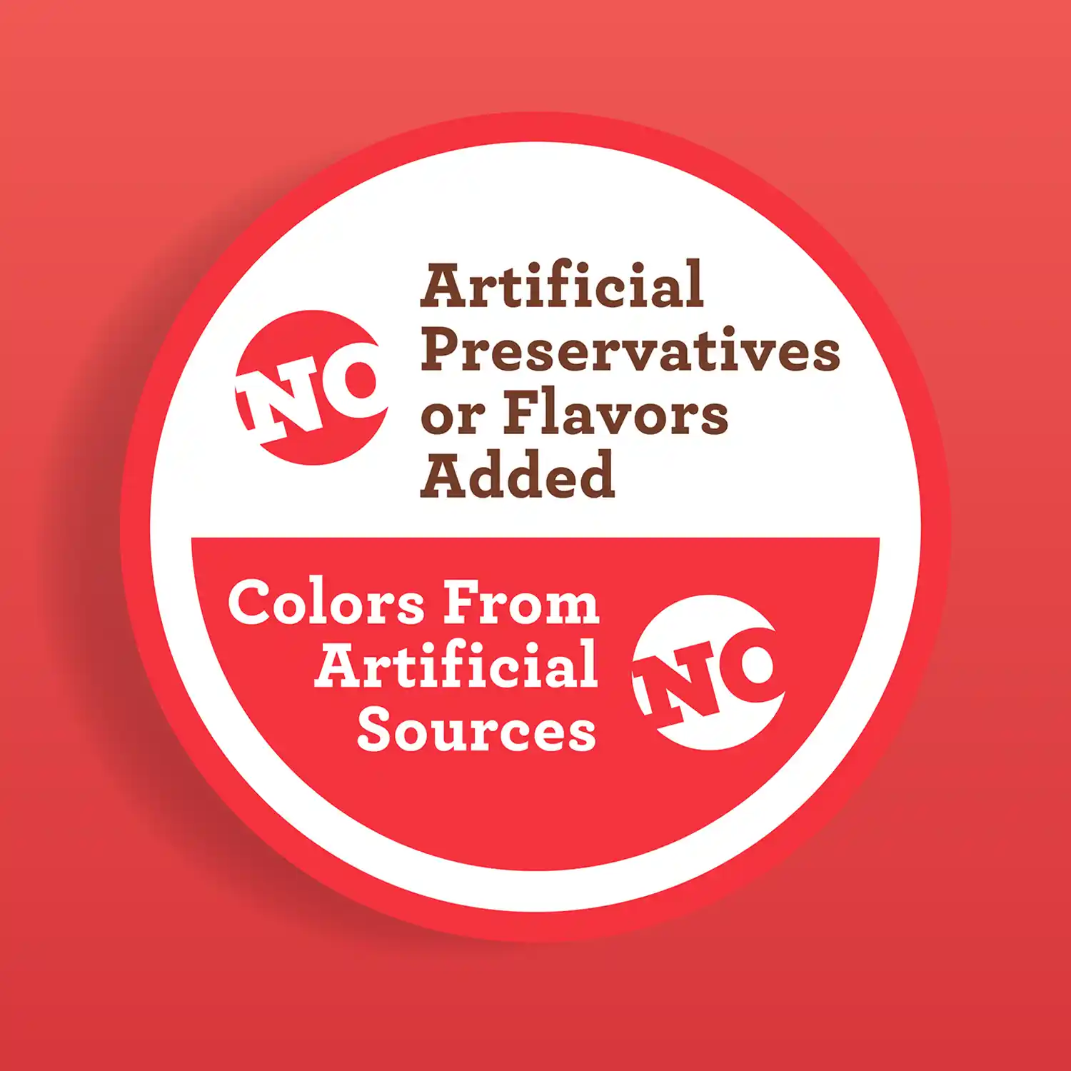 NO Artificial Preservatives or Flavors Added - NO Colors From Artificial Sources