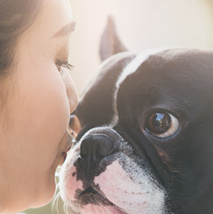 Dog & Woman