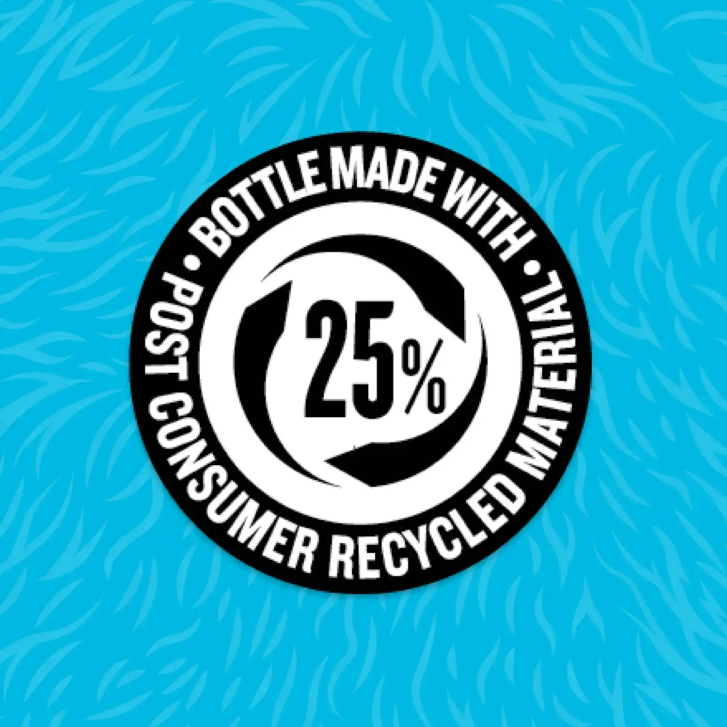 Bottle Made With 25% Recycled Material