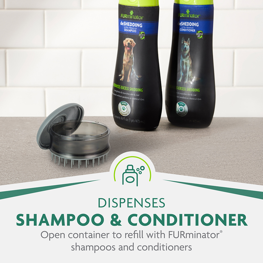 P-92932 FURminator® Bathing Brush - Dispenses Shampoo & Conditioner