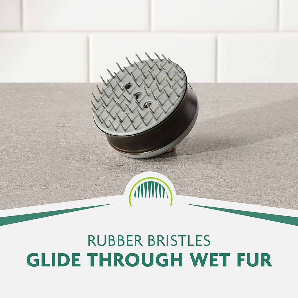 P-92932 FURminator® Bathing Brush - Rubber Bristles Glide Through Wet Fur