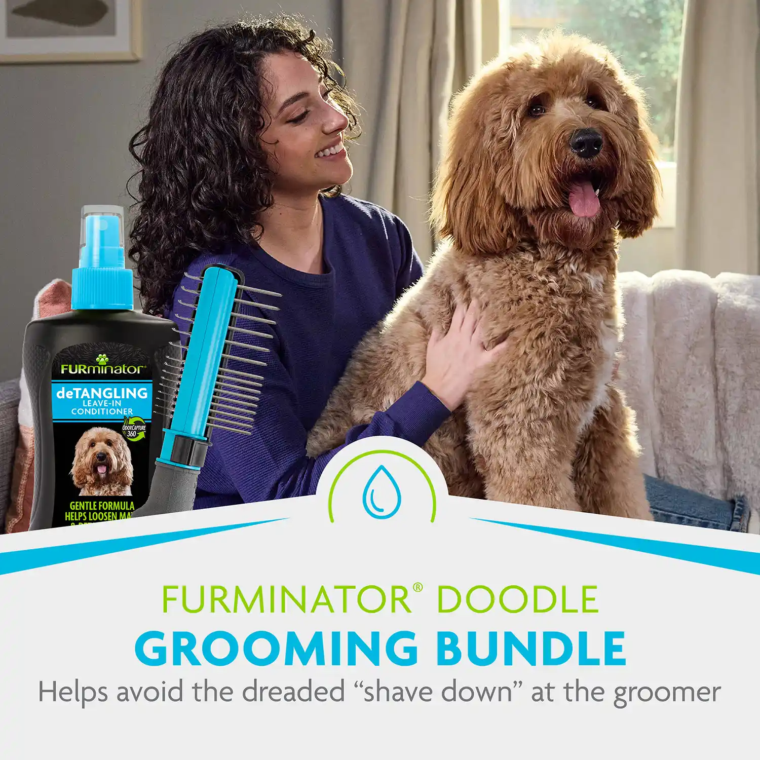 FURMINATOR® DOODLE GROOMING BUNDLE Helps avoid the dreaded "shave down" at the groomer