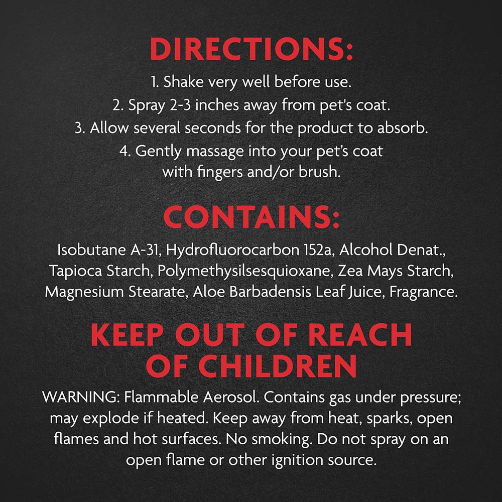 P-93309-2 FURminator® Dry Shampoo 7 oz - Directions for Use