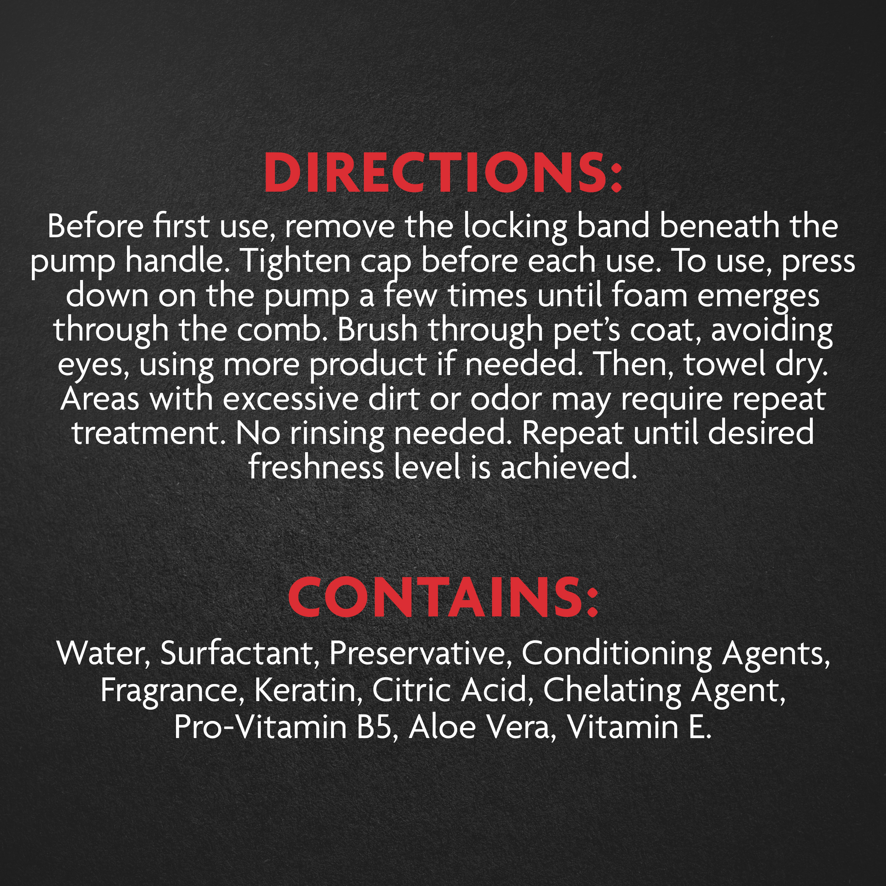 P-93391 FUR Tub-Free deShedding Foam Comb for Dogs - Directions