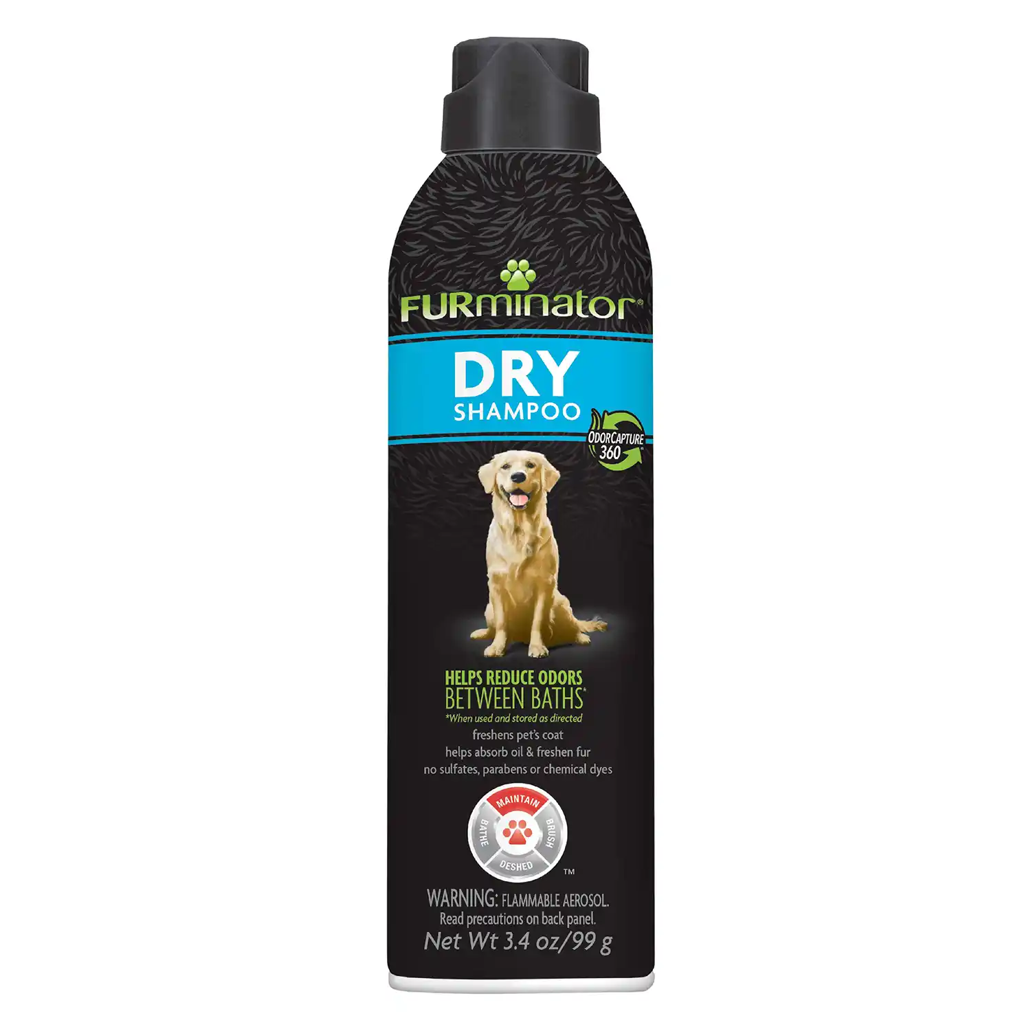 FURminator Dry Shampoo for Dogs Front Render