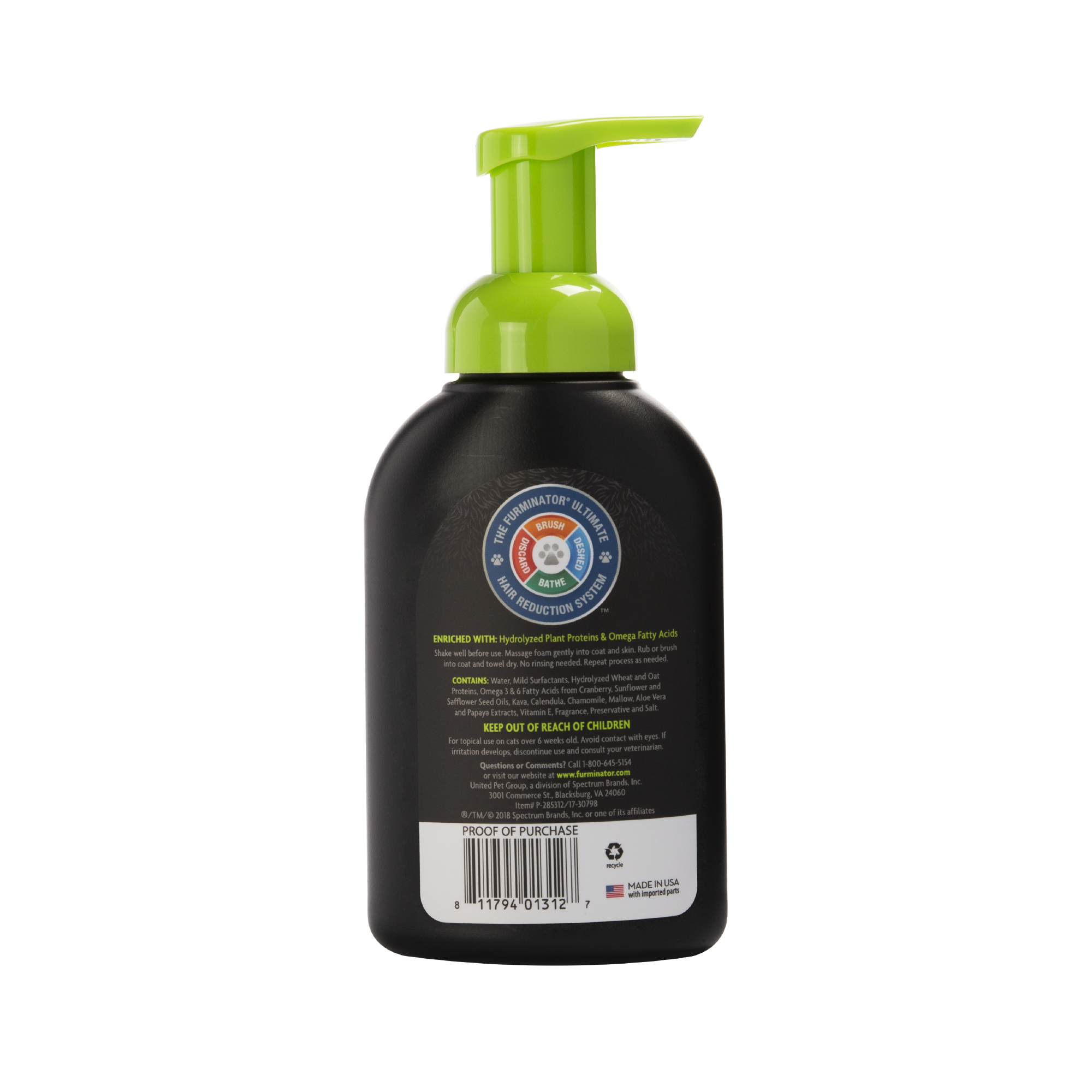 Furminator Cat Shampoo Back