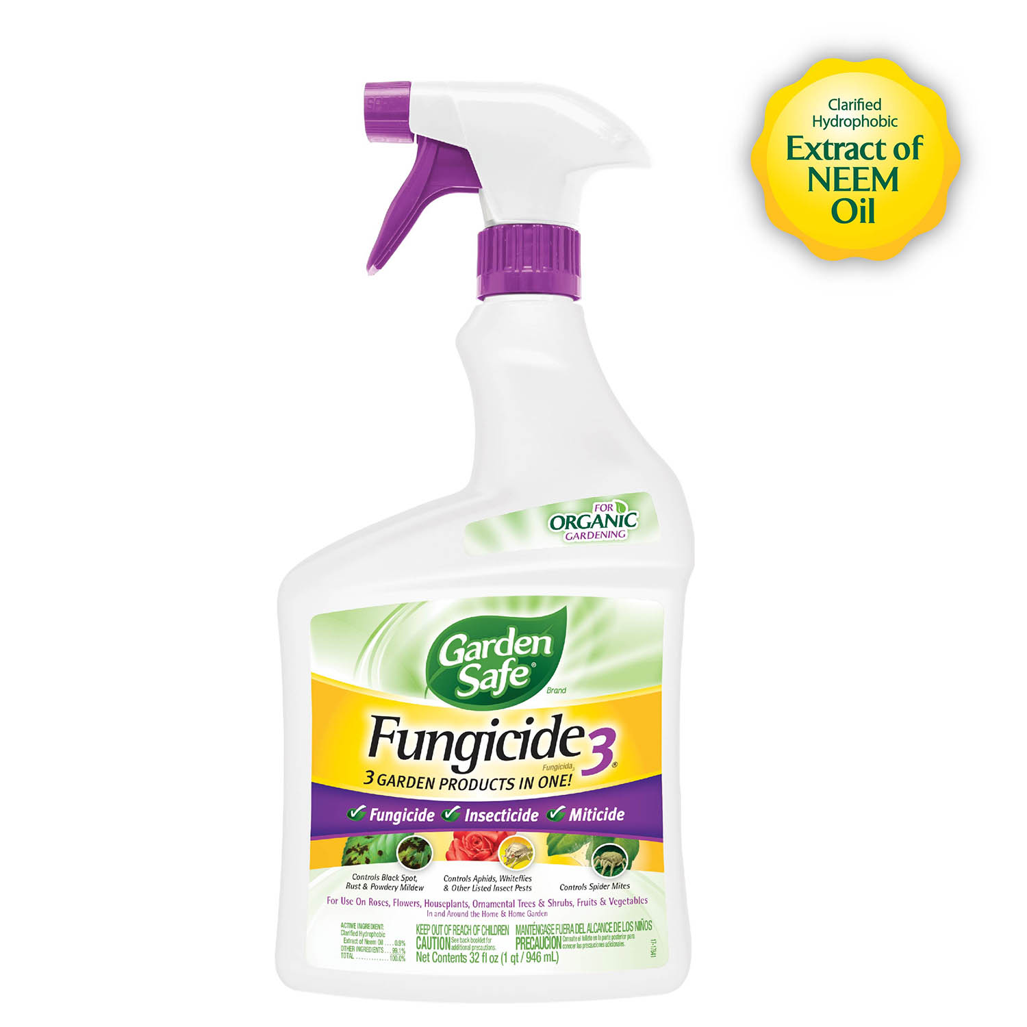 Fungicide3 32 FL OZ (Ready-to-Use) Front Render