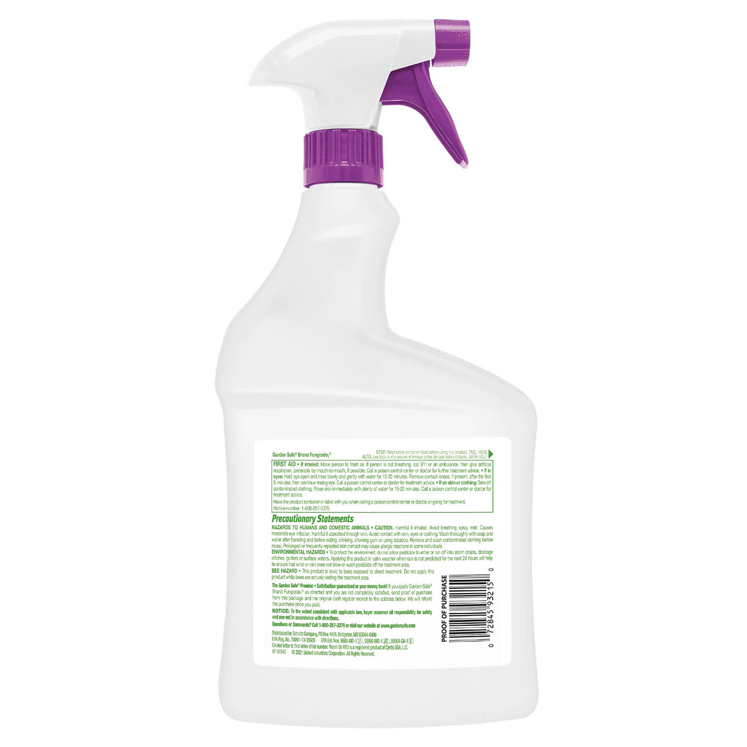 Fungicide3 32 FL OZ (Ready-to-Use) Back Render