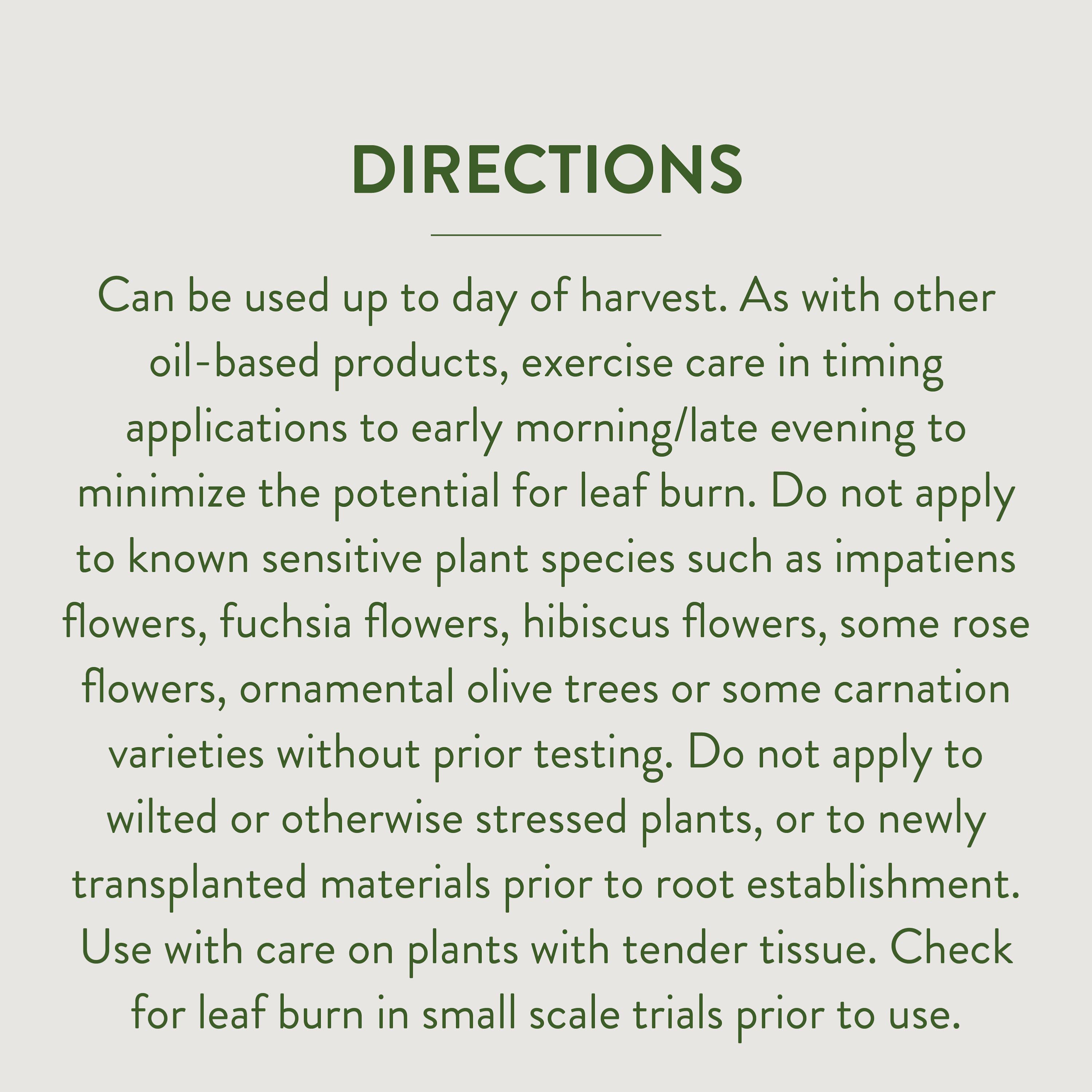 Garden Safe® Brand Neem Oil Extract Concentrate, 1 Gal - Directions