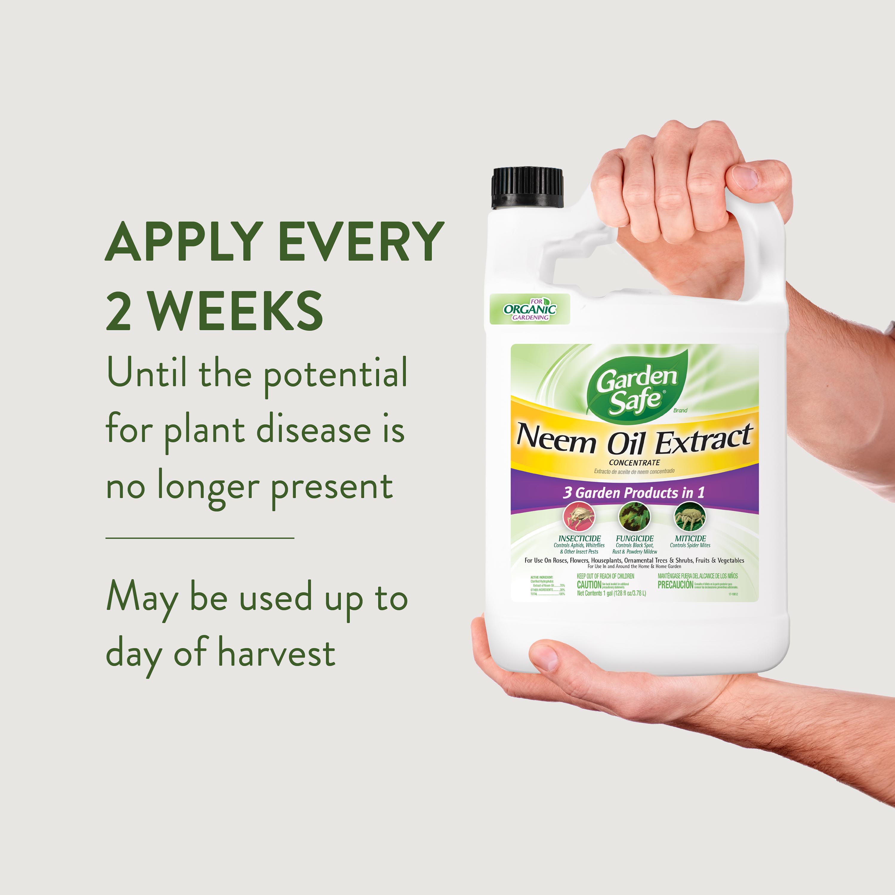 Garden Safe® Brand Neem Oil Extract Concentrate, 1 Gal - Apply Every 2 Weeks