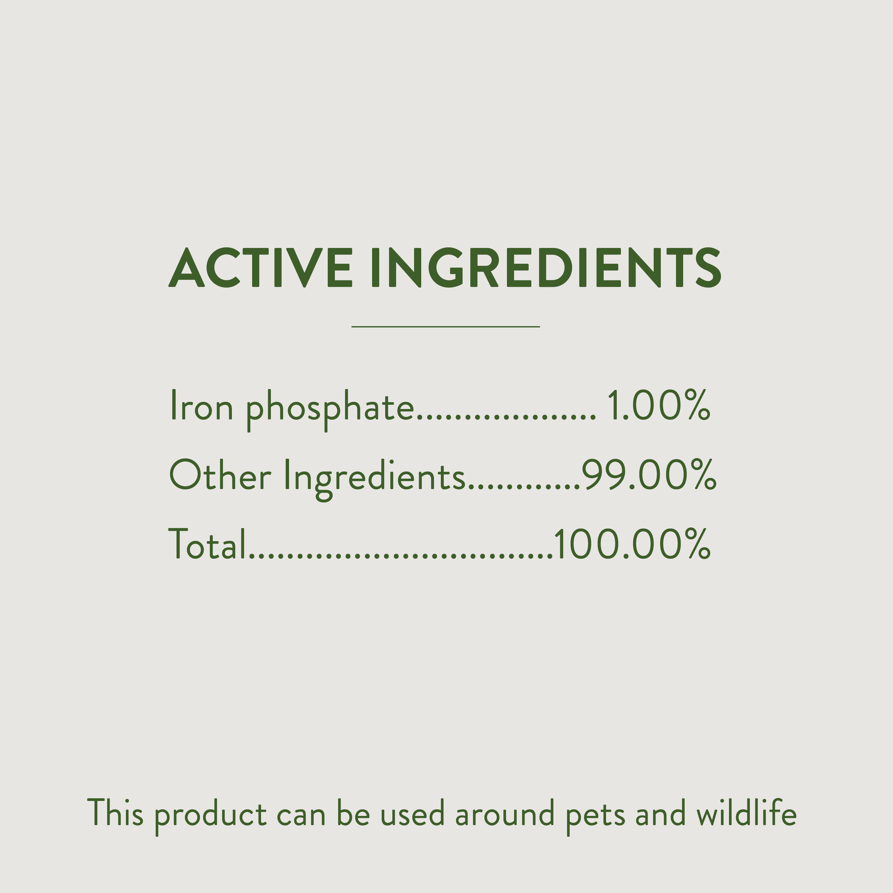 GardenSafe Slug and Snail Bait Active Ingredients