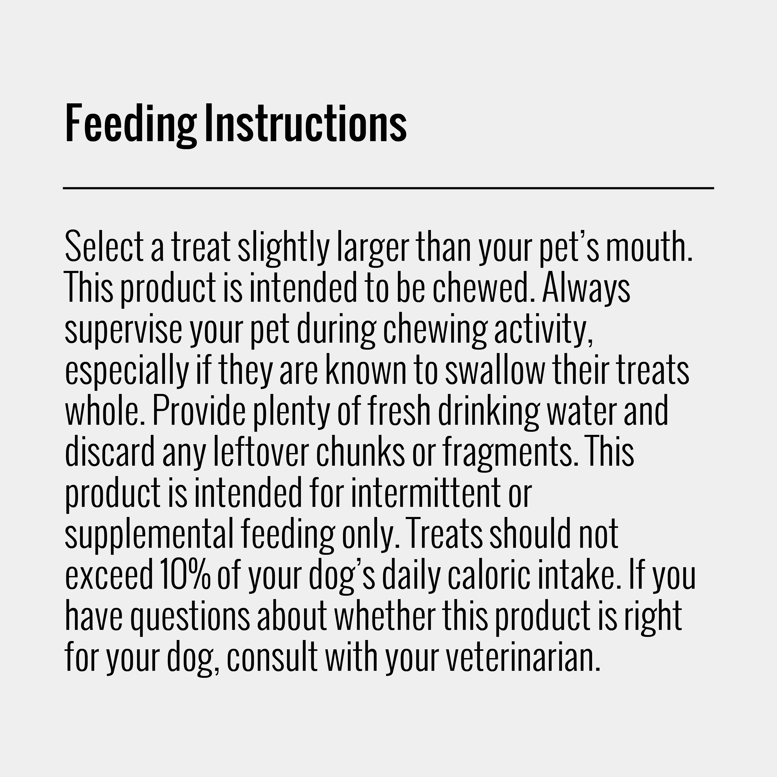 Feeding Instructions