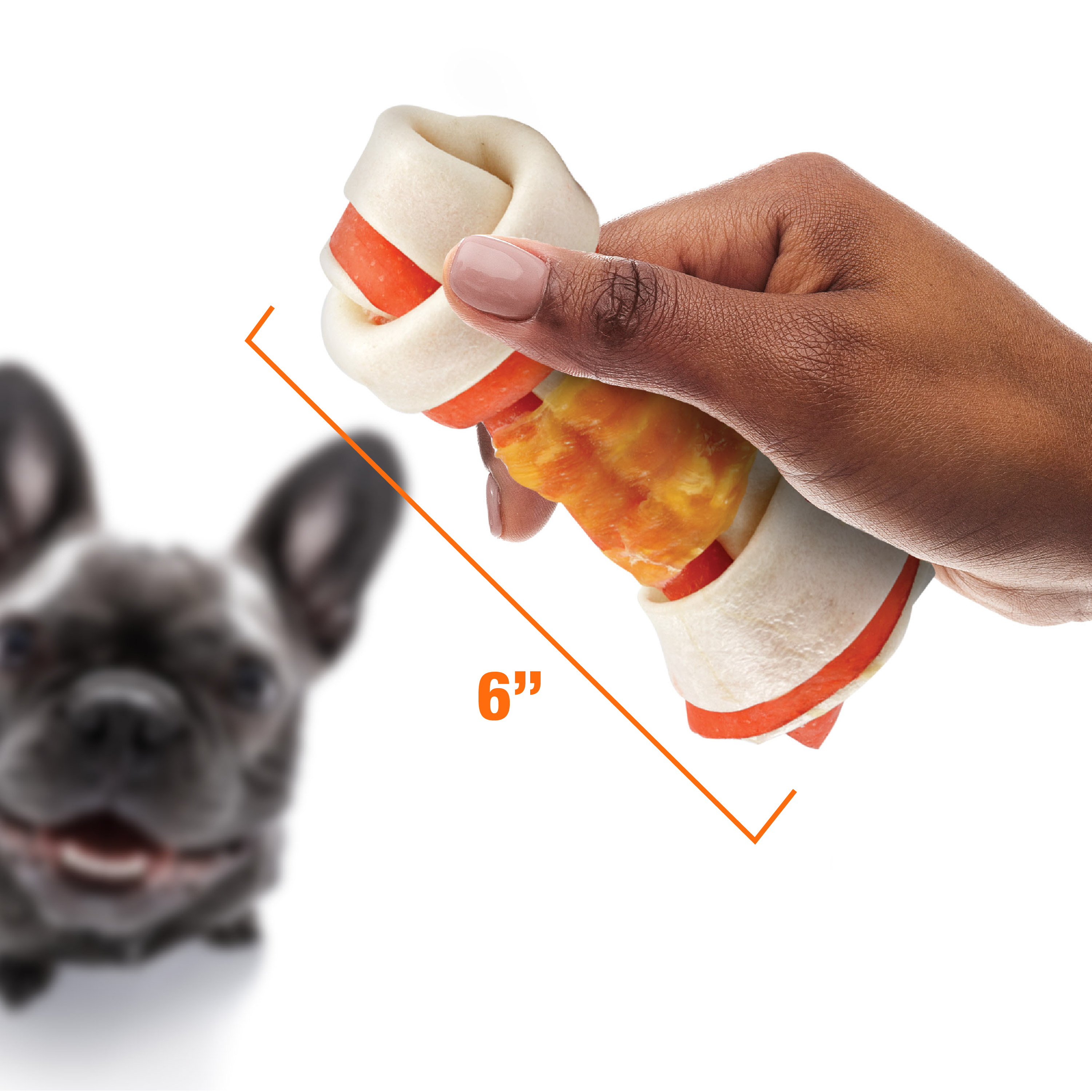 P-94578 Triple Flavor Bones 6 ct - Product Scale