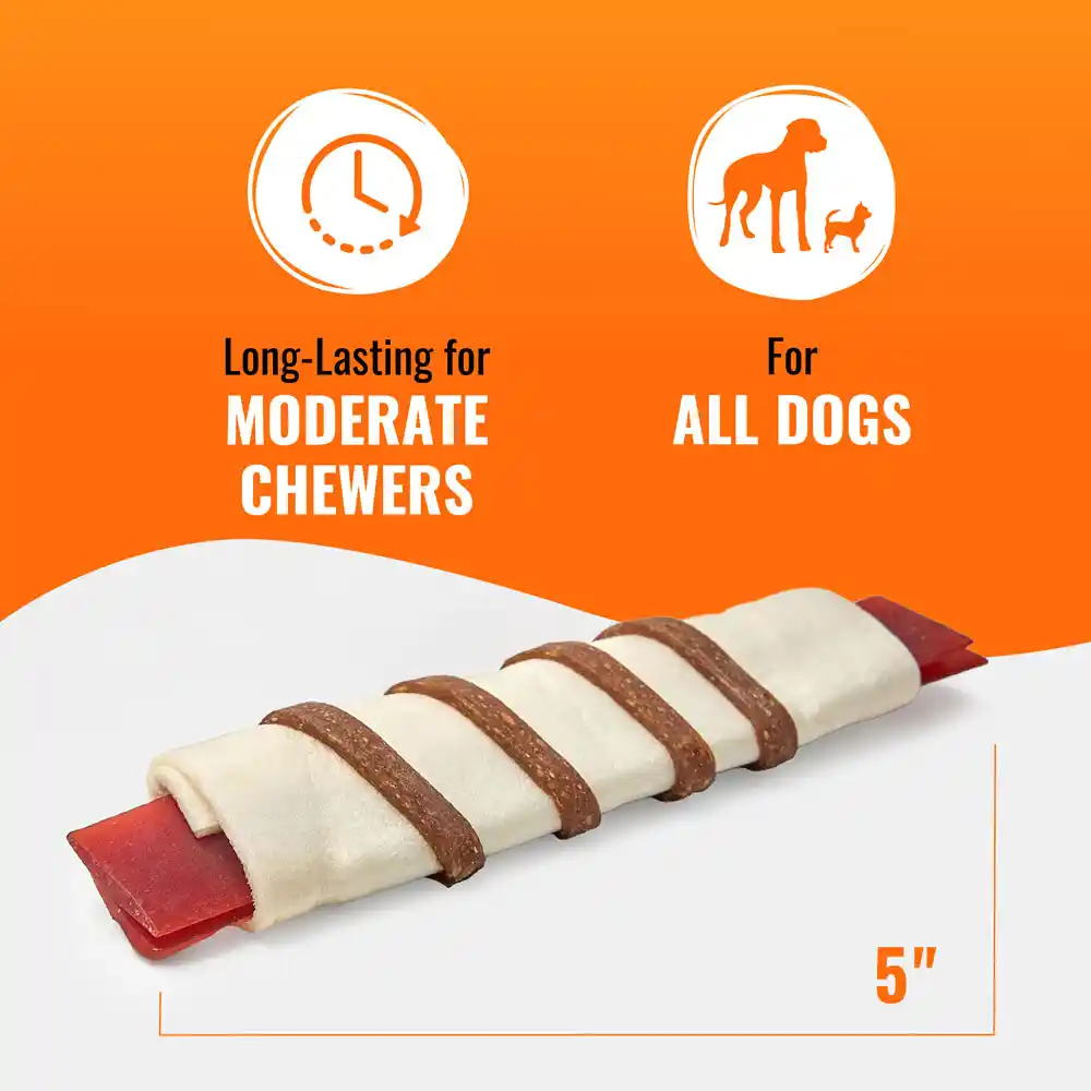 Long-lasting for moderate chewers. For all dogs. 