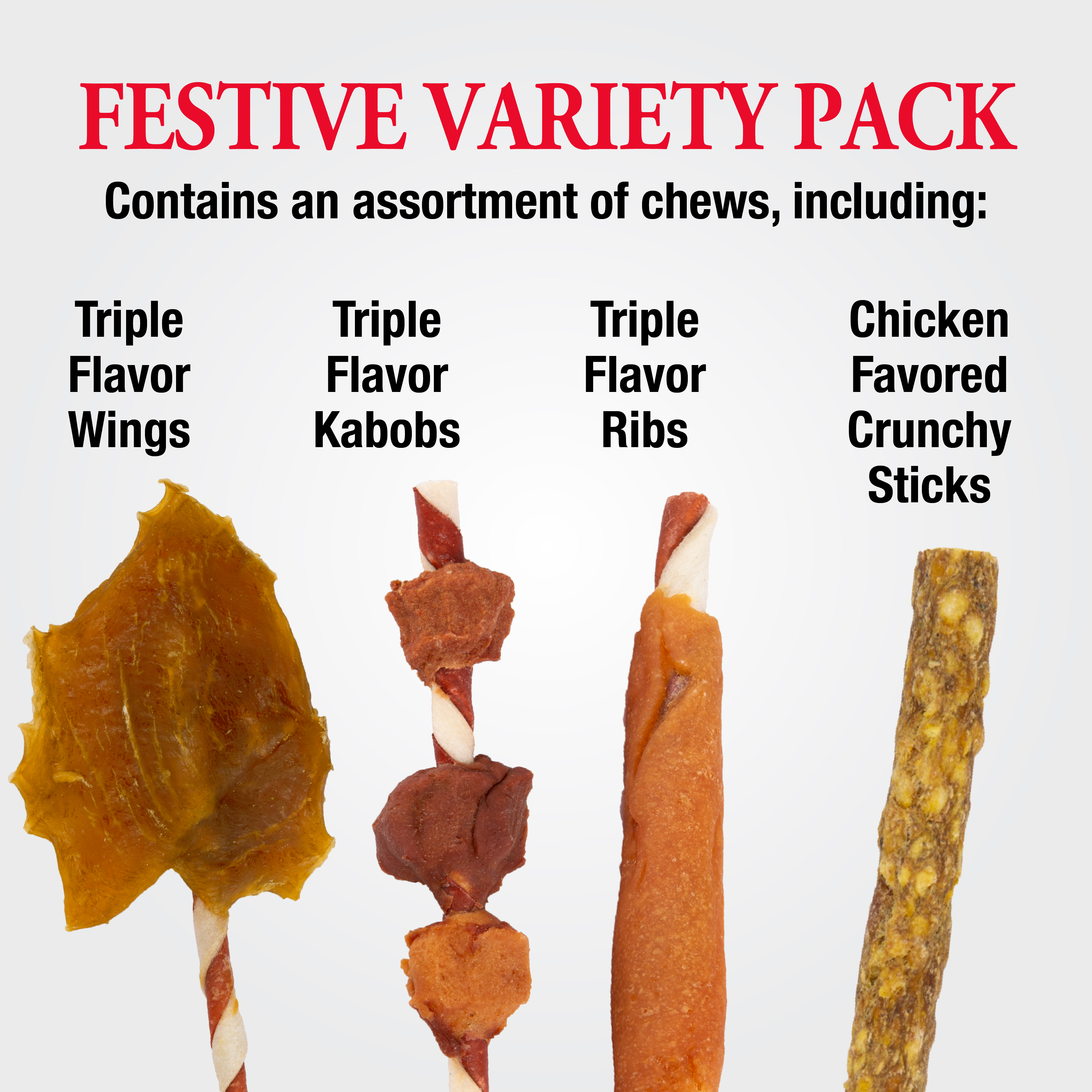Triple Flavor Holiday Variety Stocking Chews