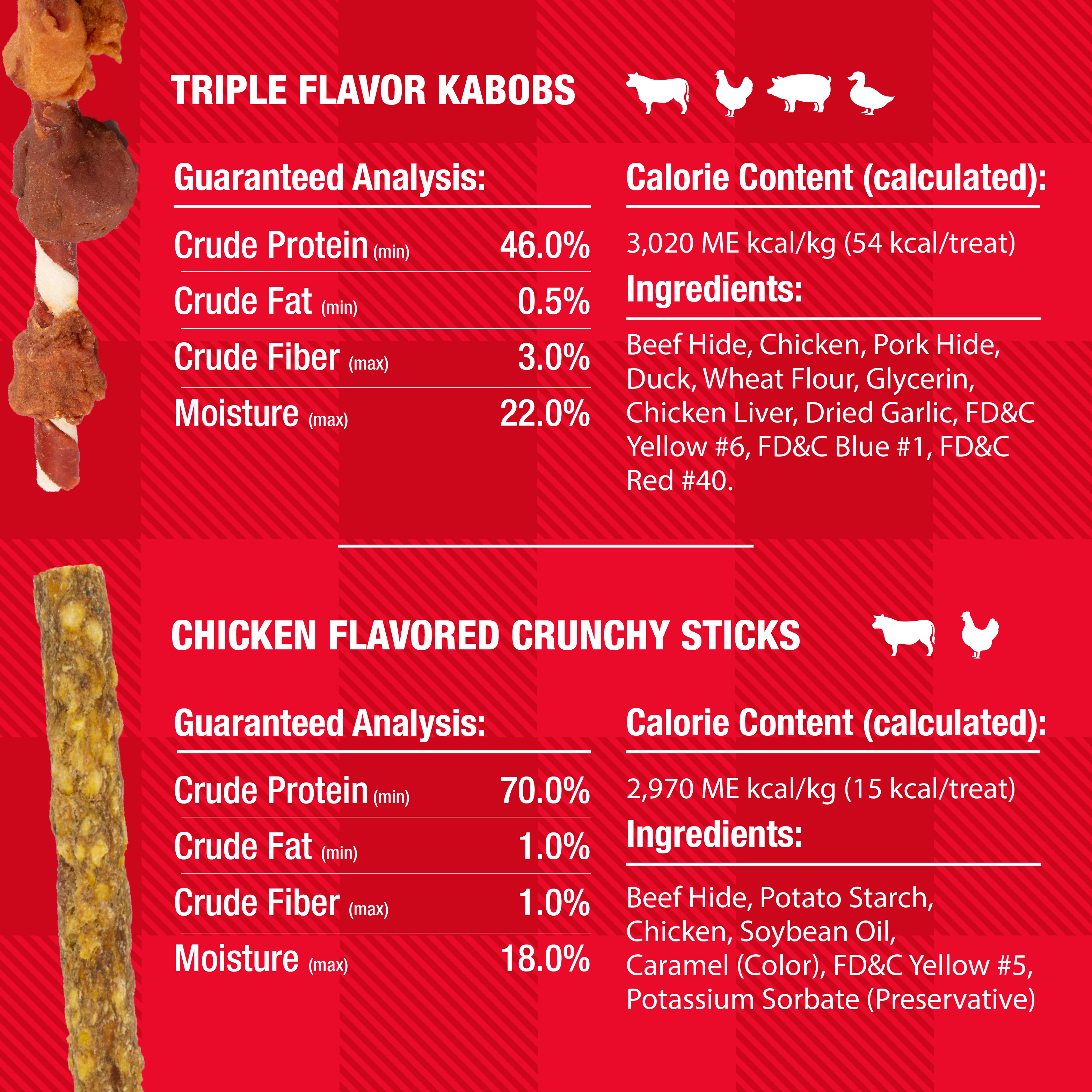 Triple Flavor Holiday Variety Pack Ingredients