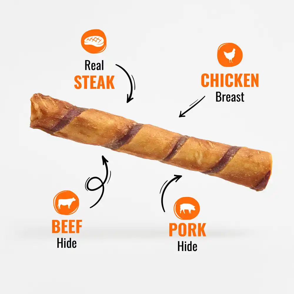 Real Steak, Chicken Breast, Beef Hide, Pork Hide
