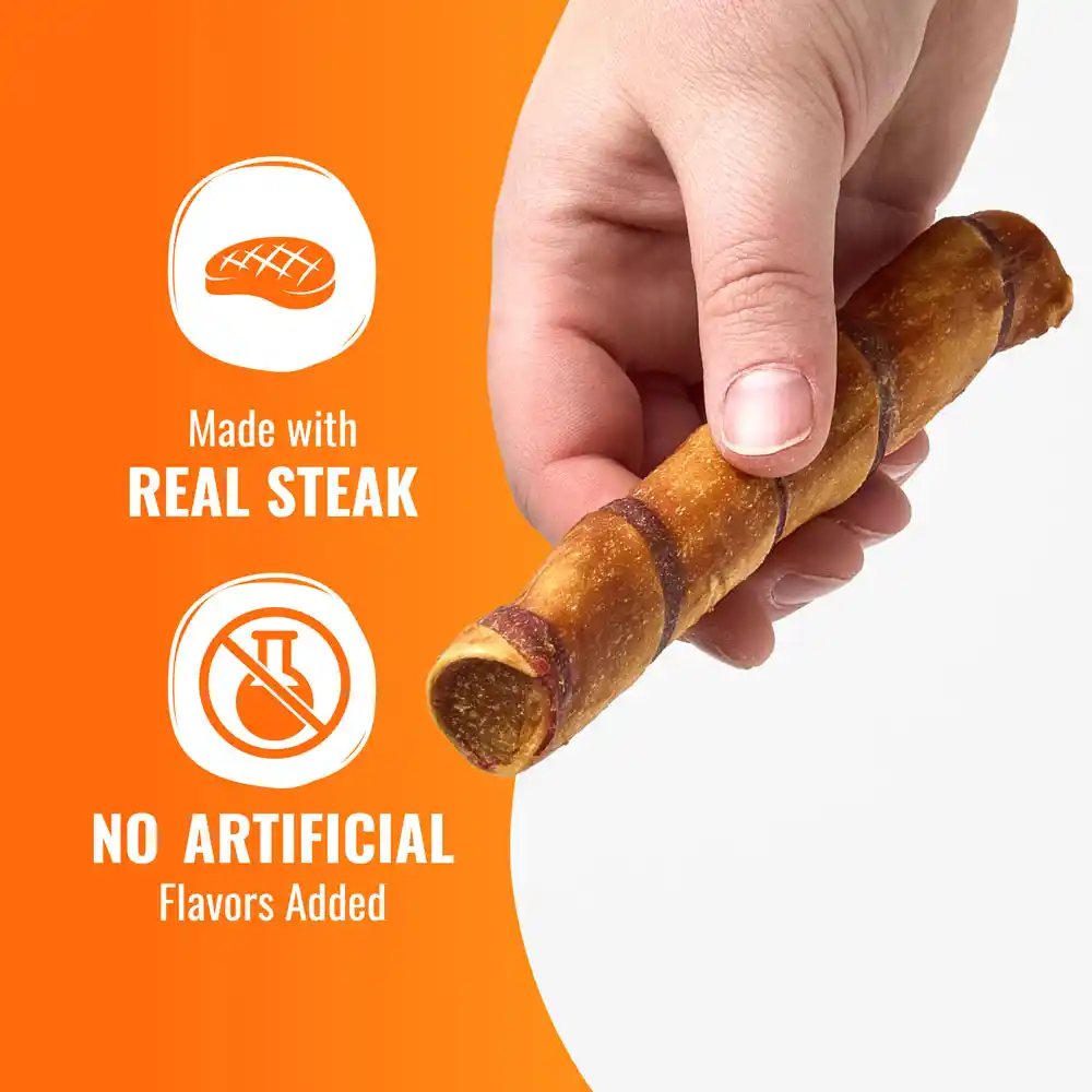 Made with real steak, no artificial flavors added.
