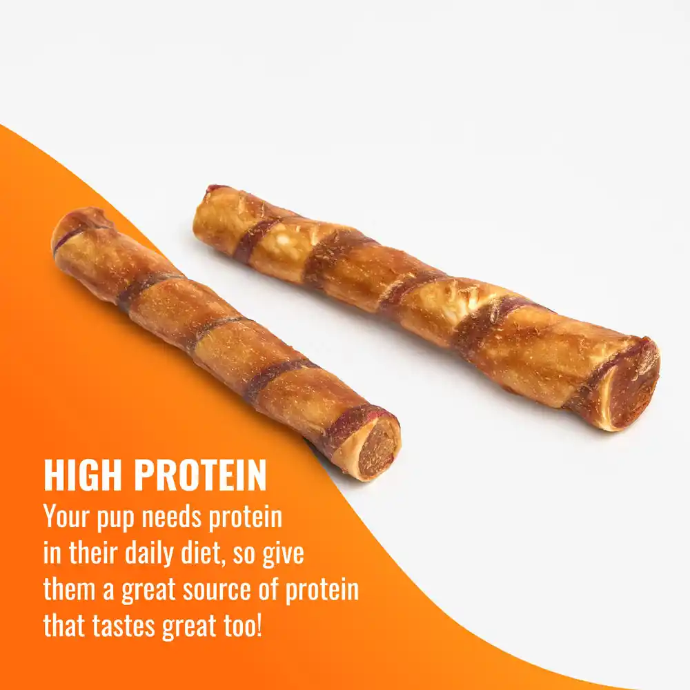 High protein. Your pup needs protein in their daily diet, so give them a great source of protein that tastes great too!