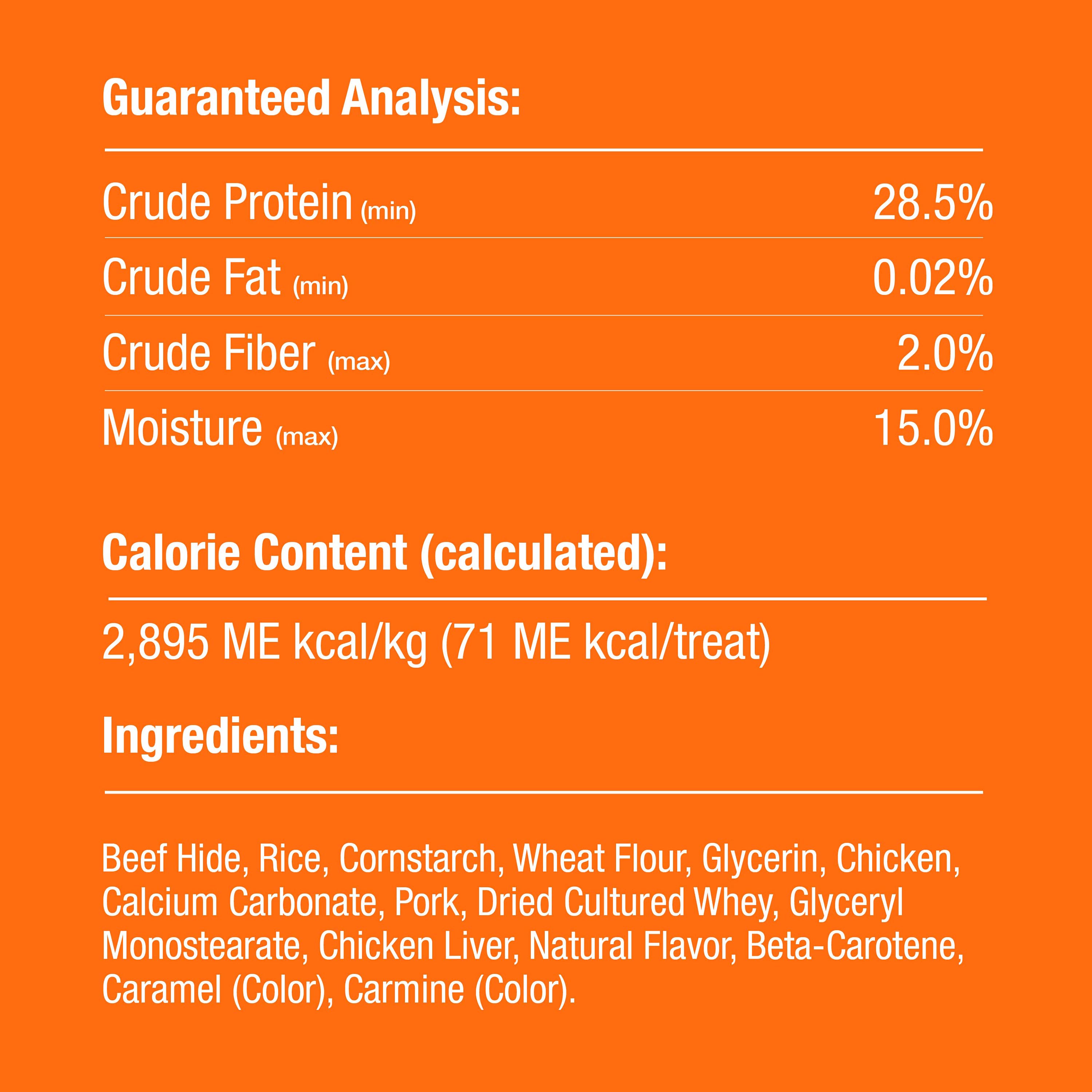 P-94871T Triple Flavor Mini Drumsticks Chews - GA and Ingredients