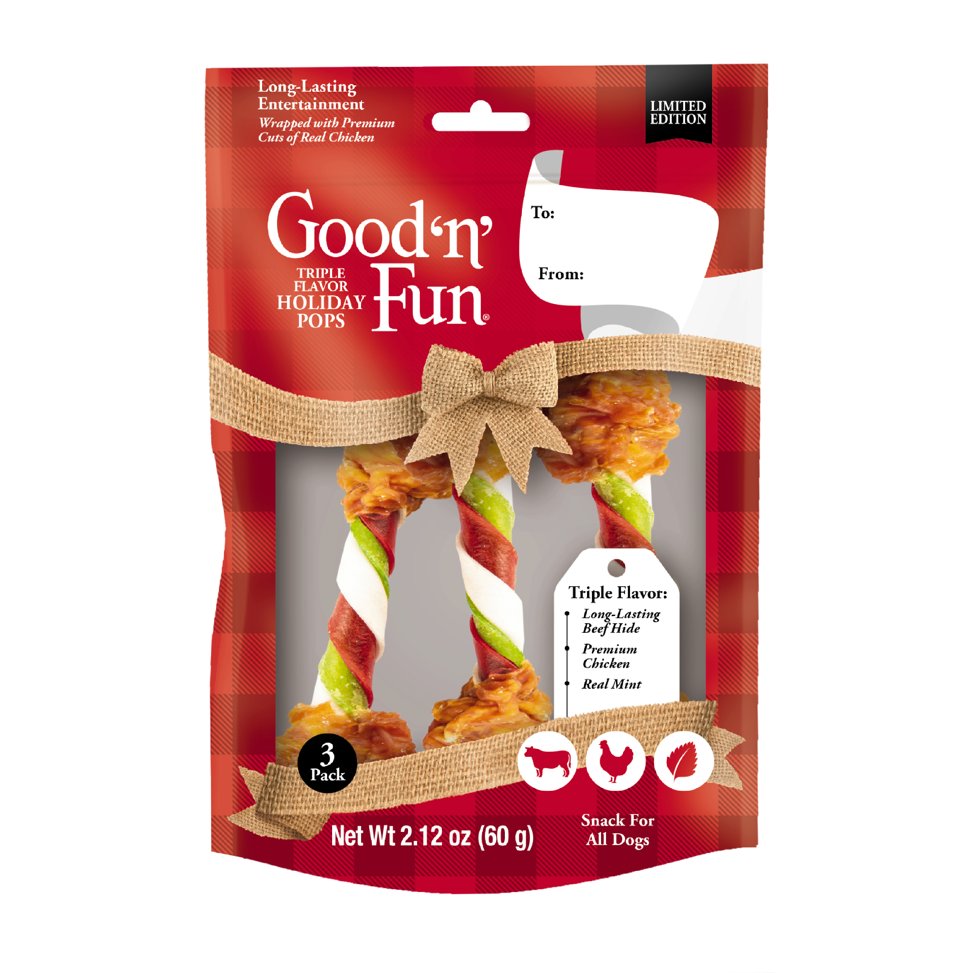 Good 'n' Fun Triple Flavor Holiday Pops With Real Chicken Holiday