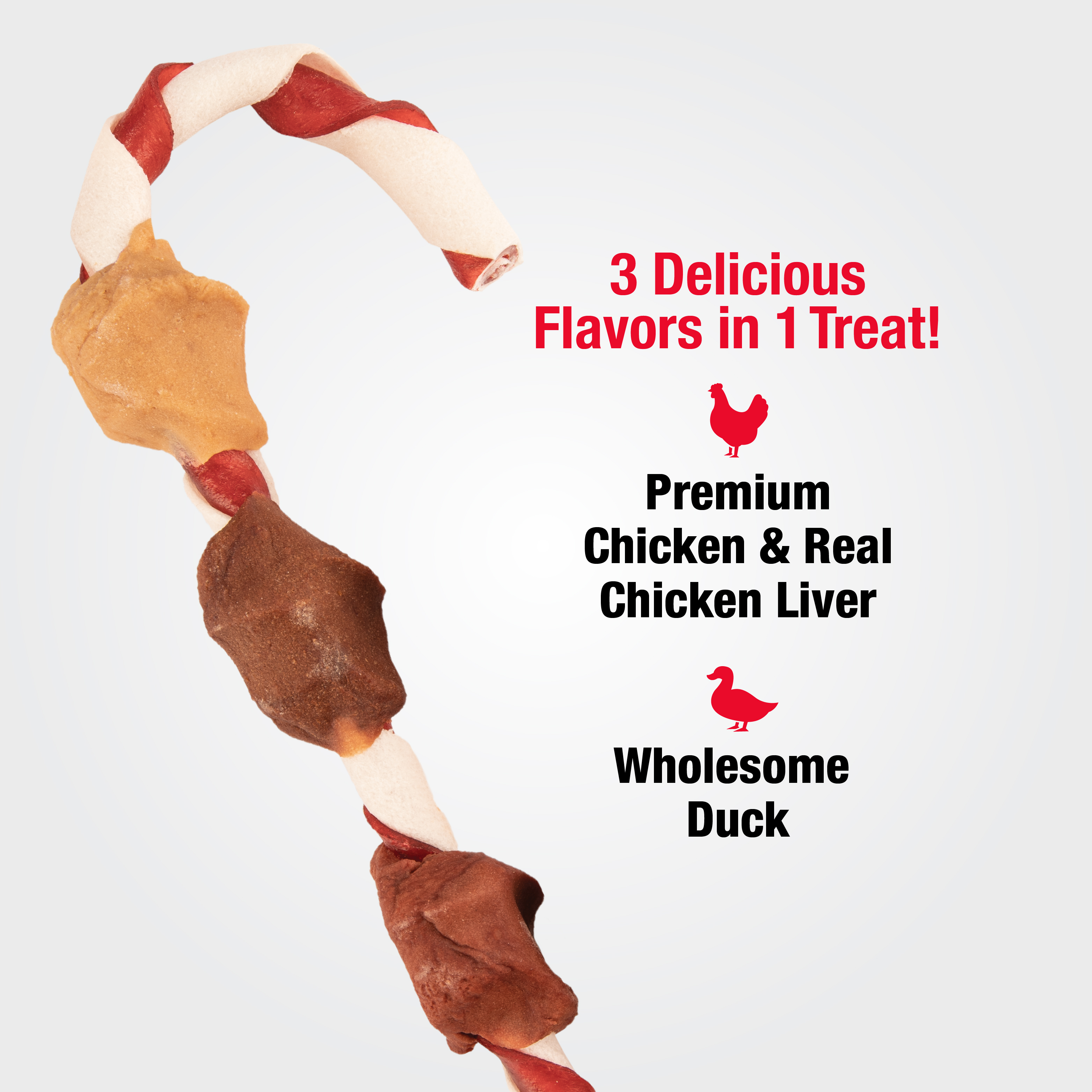 Three delicious flavors in one treat