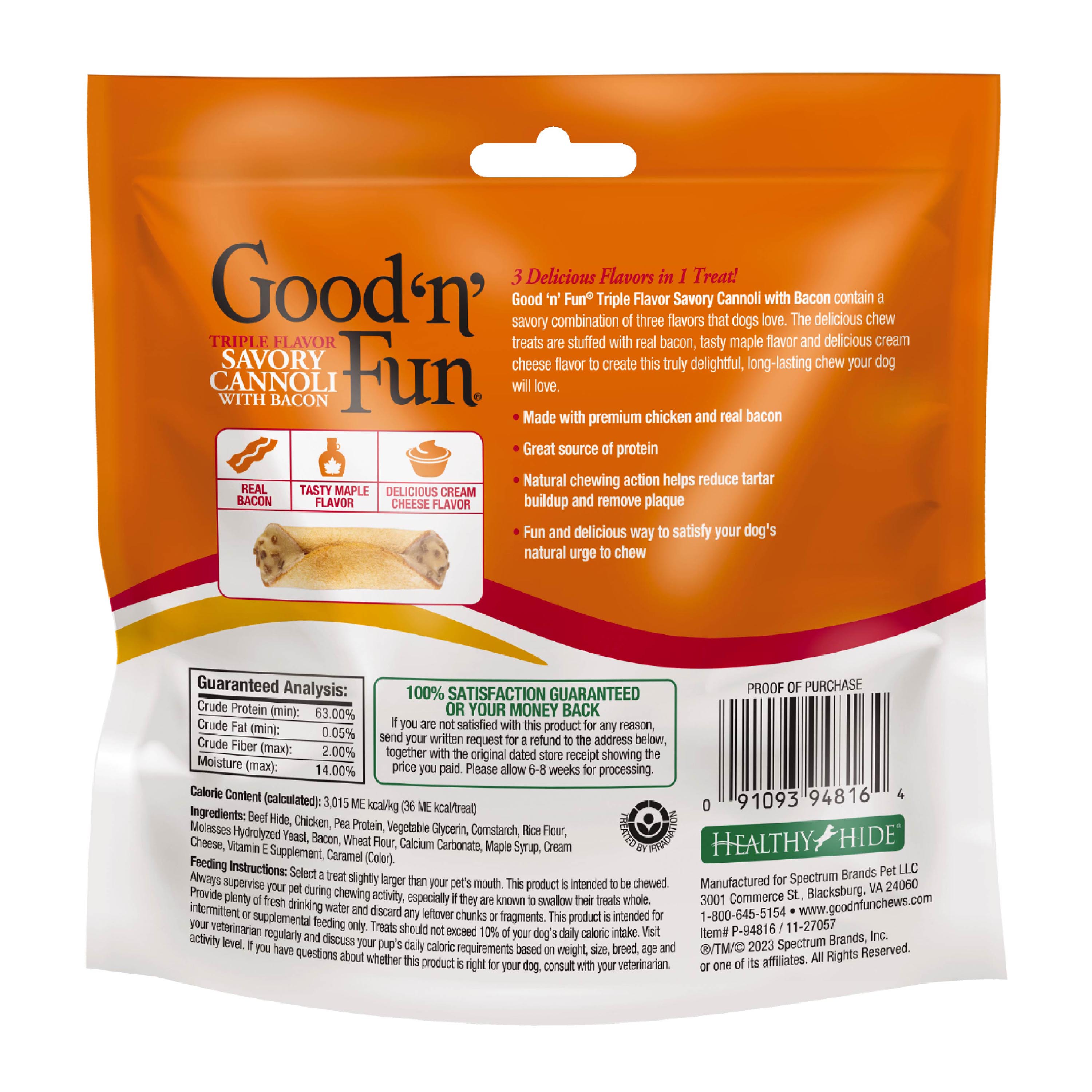 P-94816 Triple Flavor Savory Cannoli with Bacon - Back Render