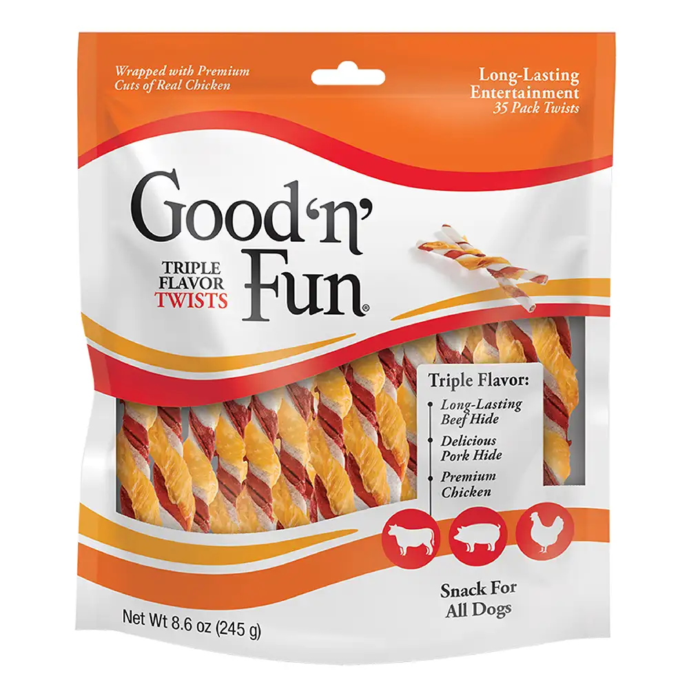 Triple Flavor Twists for All Dogs, 35 Count - Front of package