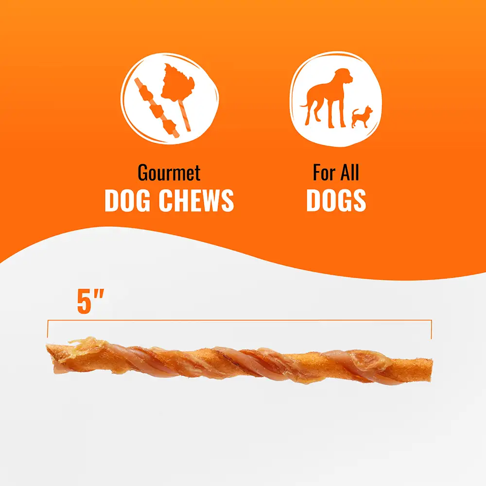 5 inch gourmet dog chews for all dogs