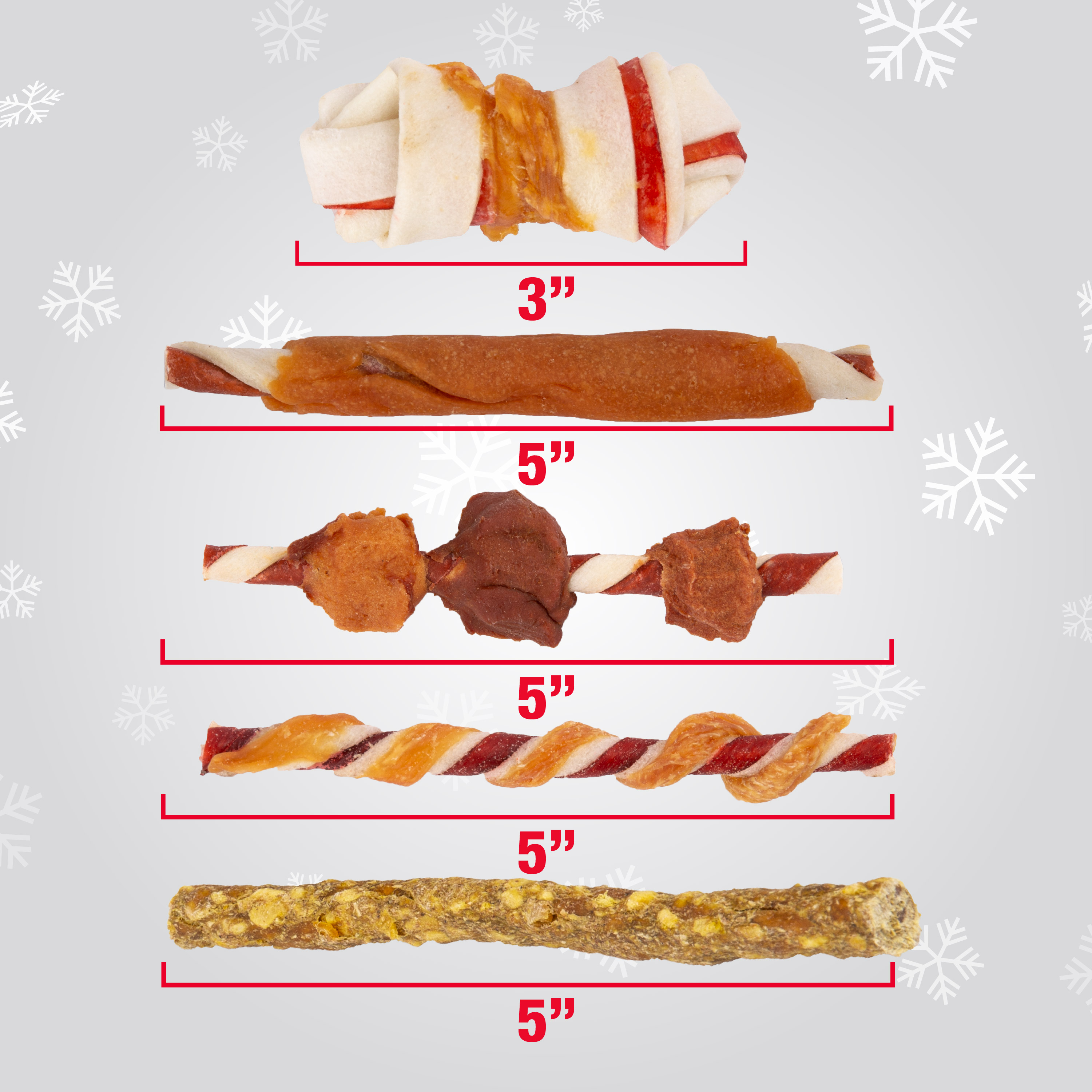 P-94604H Triple Flavor Variety Pack Holiday 25 ct - Scale Image of Treats