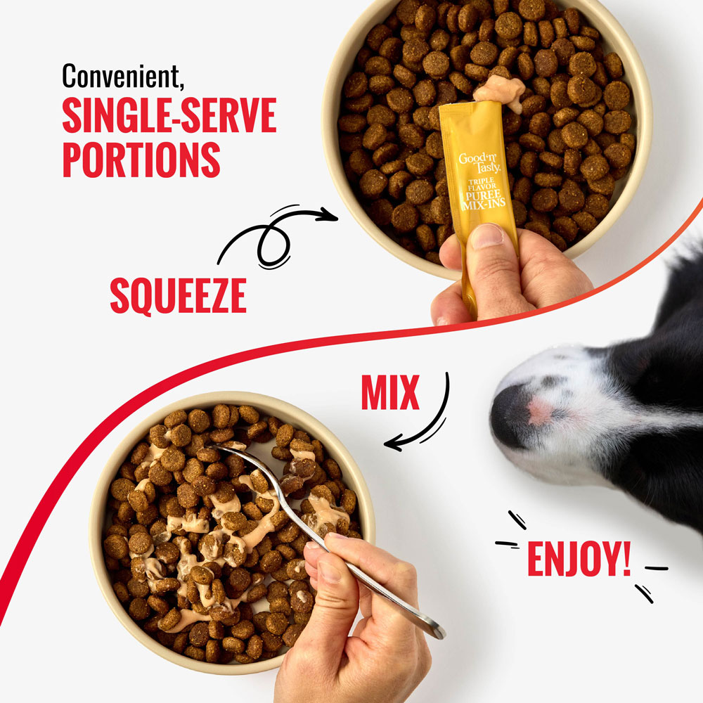 Convenient, single-serve portions. Squeeze, mix and enjoy!
