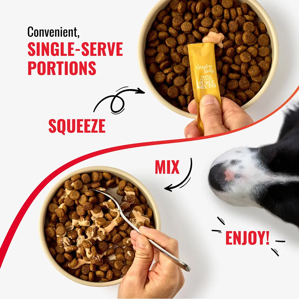 Convenient, single-serve portions. Just squeeze, mix and enjoy!