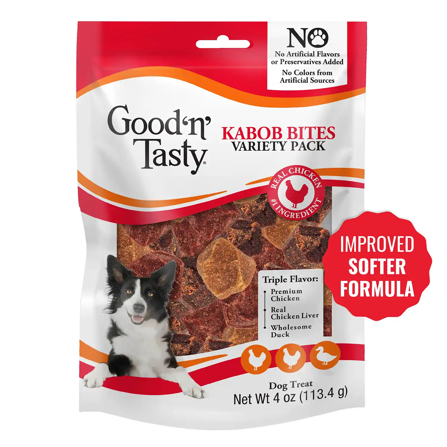 Kabob Bites Treat for All Dogs, 4oz Front Render Expiration