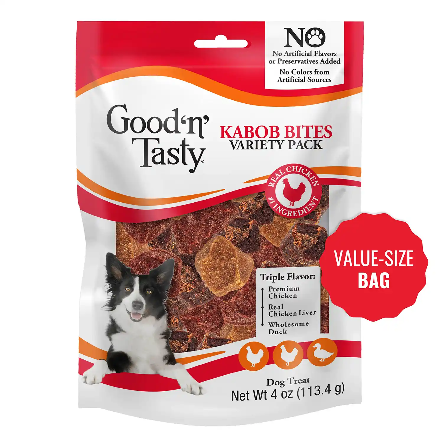 Kabob Bites Treat for All Dogs, 4oz Front Render