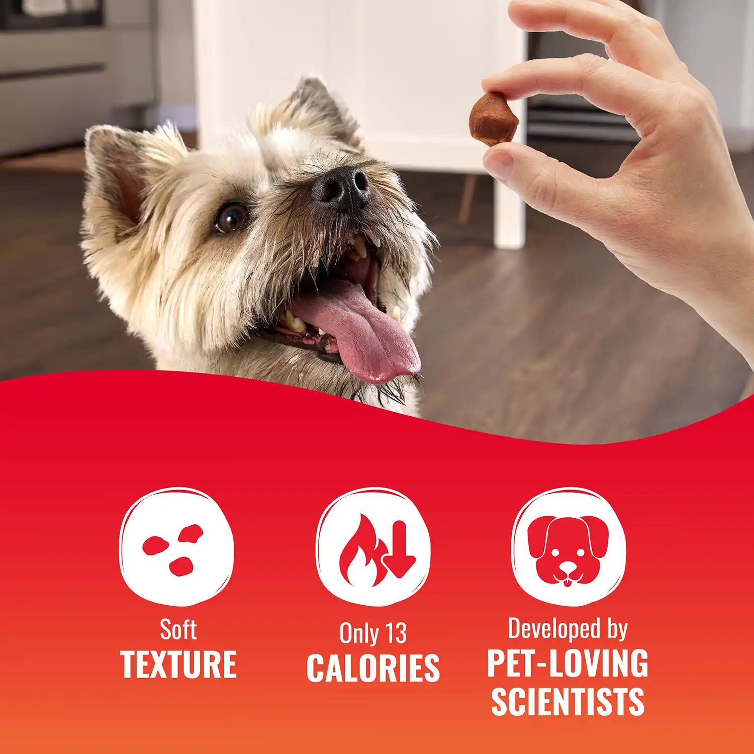 Soft TEXTURE Only 13 CALORIES Developed by PET-LOVING SCIENTISTS